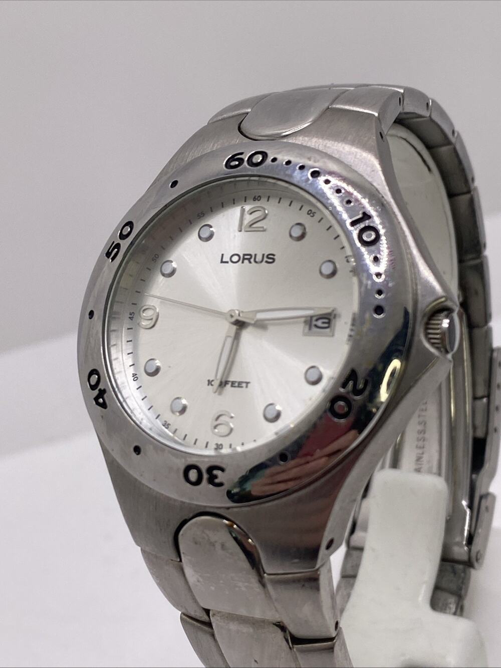 Lorus By Seiko Mens Silver Watch Works New Battery